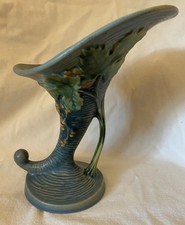 Roseville Bushberry Blue Two-Handled Vase #35-9 — listing 6