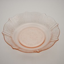 Pink Depression Glass Ribbed Cookie Jar / Grease Jar (No Lid), 1930s — listing 5