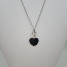 Silver-Tone Popcorn Chain Bracelet with Pavé Heart Charm — listing 4