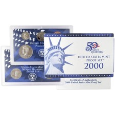 2000 United States Mint Proof Set (10-Coin) with 50 State Quarters