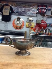 Vintage Silverplate Footed Sugar Bowl with Lid and Twin Handles — listing 6