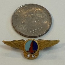 Eastern Airlines 10K Gold Winged Service Pin with 3 Diamonds — listing 2