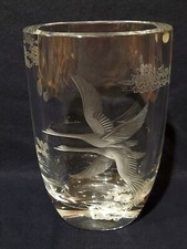 Scandinavian Engraved Crystal Vase with Figural Woman Motif — listing 2