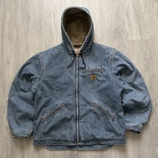 Vintage Carhartt Sherpa-Lined Duck Canvas Jacket in Brown