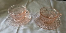 Jeannette Glass Holiday Buttons & Bows Pink Depression Glass Creamer — listing 3