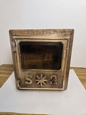 Antique Brass Post Office Box Door with Beveled Glass Window & Combination Dial, No. 254 — listing 5