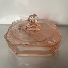Jeannette Cherry Blossom Pink Depression Glass Cup and Saucer — listing 2