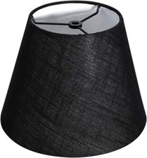 Vintage Rustic Barrel-Base Floor Lamp with Attached Round Table and Burlap Drum Shade — listing 2