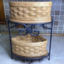 Longaberger Wood and Metal Two-Tier Storage Rack — listing 6