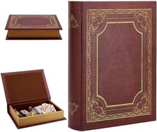 Set of 3 Decorative Faux Book Storage Boxes, Leather-Look Antique Style — listing 3