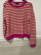 Gap Men's Striped Crewneck Sweater, Blue & Burgundy, Size XL — listing 3