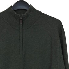 Jos. A. Bank Tailored Fit 100% Merino Wool V-Neck Sweater, Navy, Size L — listing 4