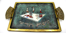 Israeli Brass and Red Enamel Decorative Bowl with Star of David and Twelve Tribes Emblems — listing 4