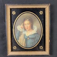 Antique Hand-Painted Miniature Portrait of Renaissance Musicians, Signed — listing 5