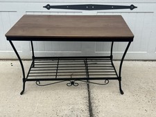 Longaberger Wood and Metal Two-Tier Storage Rack