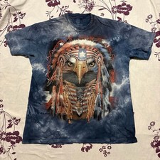 The Mountain Bald Eagle Winter Scene Tie-Dye T-Shirt, Size XXL — listing 4