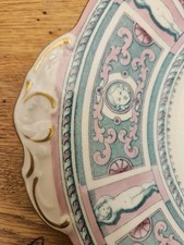 Vienna-Style Porcelain Twin-Handled Cabinet Vase with Hand-Painted Classical Scene and Raised Gilt Decoration