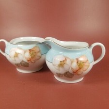 Z.S. & Co. Bavaria Porcelain Sugar and Creamer Set with Daisy Garland — listing 4