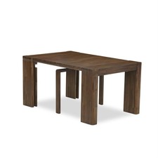 Mid-Century Modern Style Walnut Extendable Dining Table with Tapered Legs — listing 4