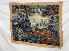 Vintage Needlepoint Tapestry Wall Hanging, Old Master Scholar Scene — listing 4
