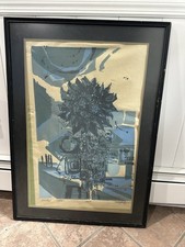 Vintage 1970s Abstract Modernist Signed Limited Edition Serigraph, Framed, listing 3