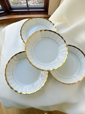 Antique Limoges Green & Gold Encrusted Salad Plates Set of 4 — listing 3