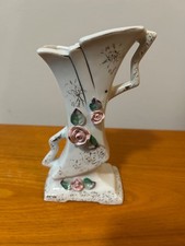 Lefton Kelvin Fine China Hand-Painted Bud Vase with Applied Roses, No. E1116/Left — listing 6