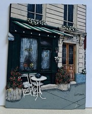 Scott Steele 3D Dimensional Cafe Storefront Wall Plaque — listing 6