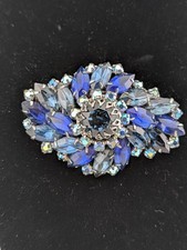 Vintage Rhinestone Necklace with Black Navette and Clear Round Stones — listing 4