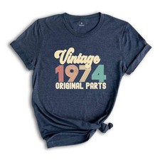 Vintage 1974 Original Parts 50th Birthday Graphic T-Shirt — listing 2