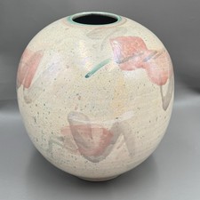 Signed Artisan Ceramic Lidded Box on Wrought Iron Stand, dated 1993 — listing 6