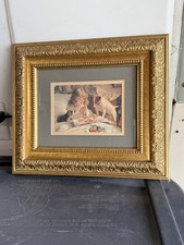 "A Special Pleader" Framed Print - Girl and Collie Dog — listing 2