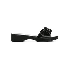 Veronica Beard Red Patent Leather Sequin Palm Leaf Slide Sandals — listing 4