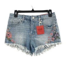 Mossimo Supply Co. Floral Embroidered Mid-Rise Skinny Jeans