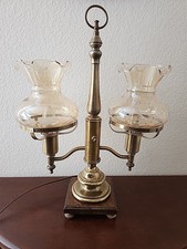 Fredrick Cooper Bouillotte Twin Candlestick Table Lamp with Tole Shade — listing 6