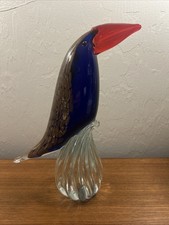 Freeform Art Glass Oyster Shell Shaped Bowl with Gold Leaf Interior — listing 5