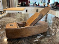 Vintage Wooden Coffin Smoothing Plane with Adjustment Knob, listing 5