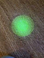 Green Uranium Depression Glass Small Plate with Grape & Leaf Pattern, 5.5 inches — listing 4