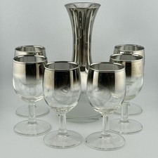Vintage Silver Fade Ombré Glass Decanter with Mercury Silver Neck — listing 4