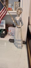 Lladró 'Girl with Umbrella and Ducks/Geese' Matte Porcelain Figurine — listing 5