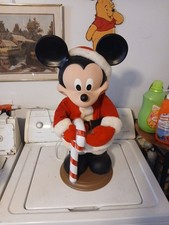 Vintage Santa's Best Animated Mickey Mouse Santa Riding Reindeer Rocking Christmas Display — listing 2