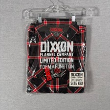 Dixxon Flannel Company Men's Snap-Button Flannel Shirt, Teal/Black/Orange Plaid, Size L, listing 3