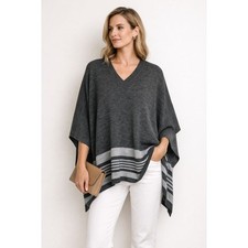 Orvis Women's V-Neck Knit Poncho Top in Camel/Tan — listing 3