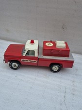 Vintage 1950s-1960s Pressed Steel Fire Truck Pedal Car with Bell and Ladder Rails — listing 6