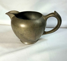 Antique Pewter Pear-Shaped Pitcher / Creamer with Pedestal Foot