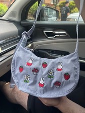 Baggu Small Nylon Crescent Bag - Embroidered Miffy