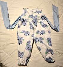 The Beaufort Bonnet Company Girls' Floral Bow Print Romper, Size 5T — listing 2