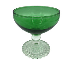 Anchor Hocking Forest Green Boopie Burple Footed Iced Tea Glasses Set of 5