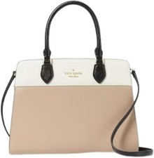 Kate Spade White Leather Shoulder Bag with Silver Diamond Logo Plaque — listing 3