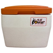 Vintage Coleman Lil' Oscar Personal Cooler, Orange & Cream — listing 4